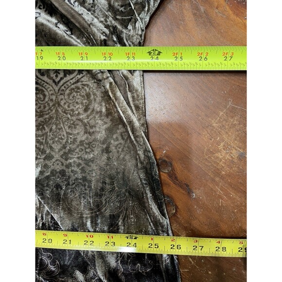 One World Velvet Tunic Top Womens 1X Sequins Festival Whimsigoth Brown - Picture 8 of 14